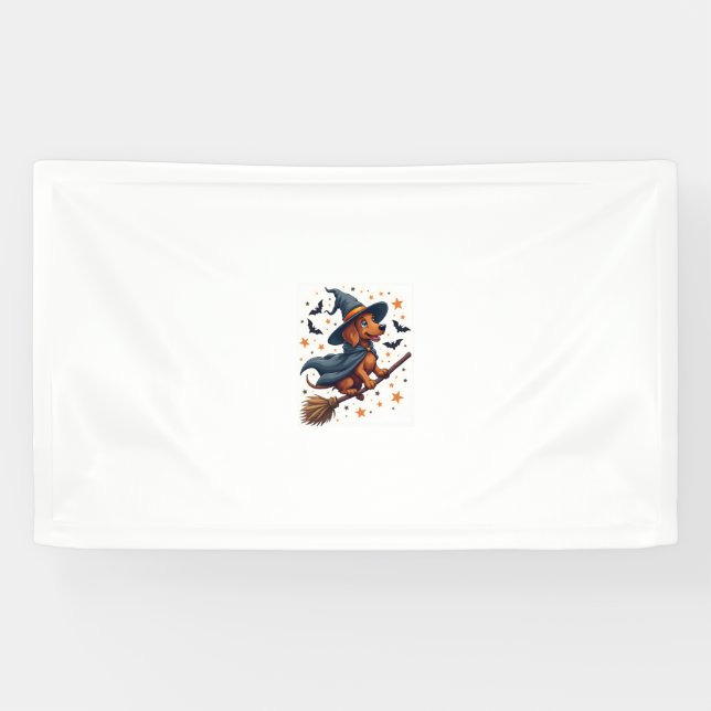 Witchy Dachshund Delight Banner (Horizontal)