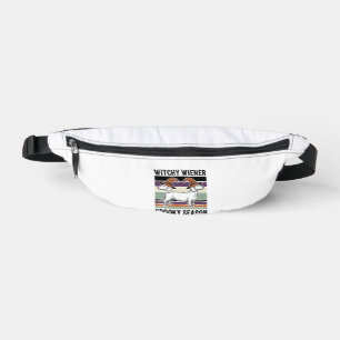Witchy Dachshund Halloween Vintage Engraving Dog S Bum Bags