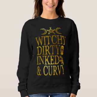 Witchy Dirty Inked & Curvy Gold Sweatshirt