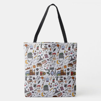 Witchy Doodles in Colour Tote Bag