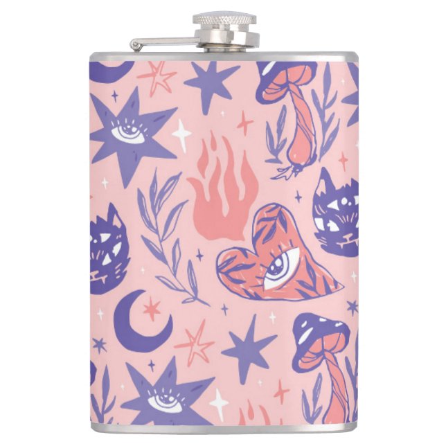 Witchy Elements Hip Flask (Front)