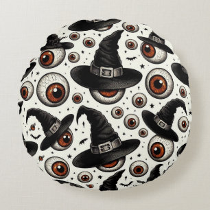 Witchy Eyes Round Cushion