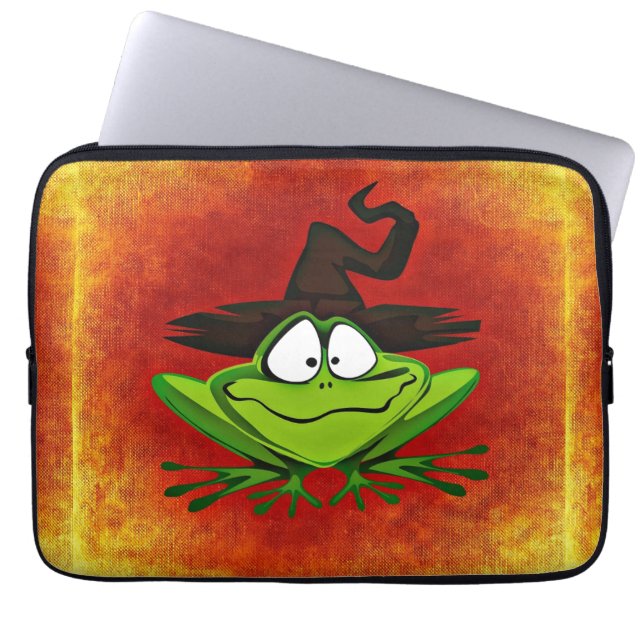 Witchy Frog Laptop Sleeve (Front)