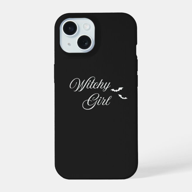 Witchy Girl Black Phone Case  (Back)