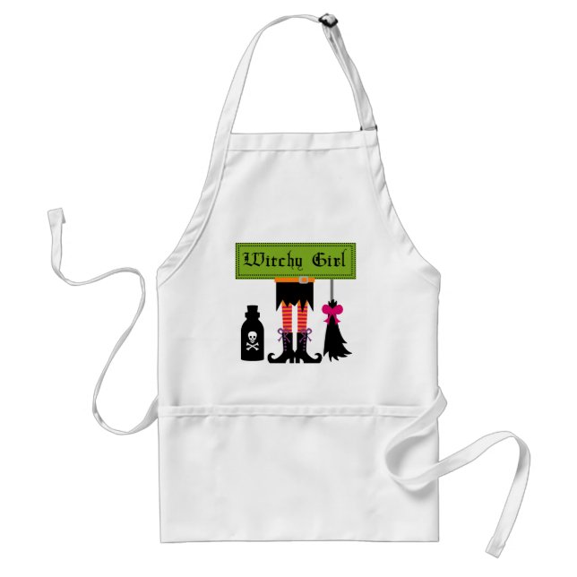 Witchy Girl Halloween T-shirts and Gifts Standard Apron (Front)