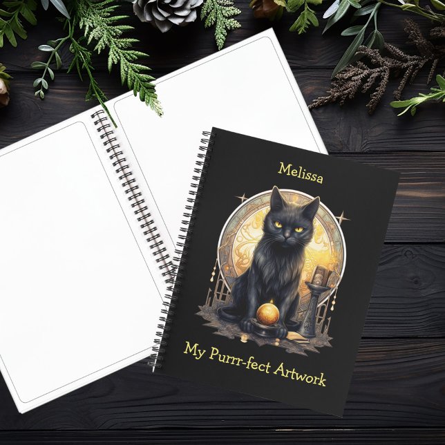 Witchy Gothic Black Cat Sketchbook Notebook (Creator Uploaded)