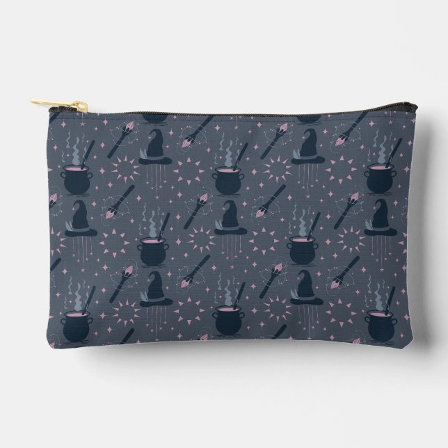 Witchy Halloween Cauldron Magic Accessory Pouch (Front)