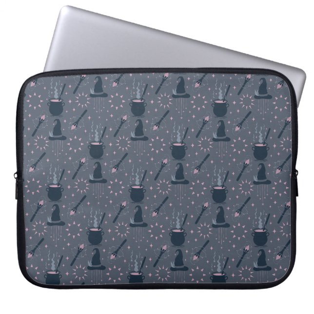 Witchy Halloween Cauldron Magic Laptop Sleeve (Front)