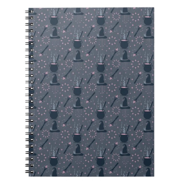 Witchy Halloween Cauldron Magic Notebook (Front)