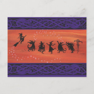 Witchy Halloween Celebration. Postcard