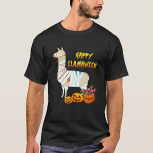 Witchy Halloween Llama Happy Llamaween Alpaca Mumm T-Shirt