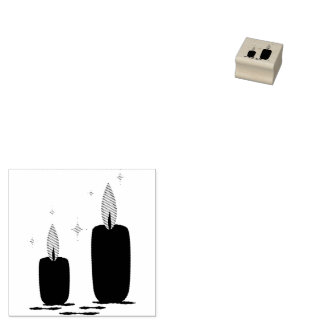 Witchy Halloween - Magic Candles Rubber Stamp