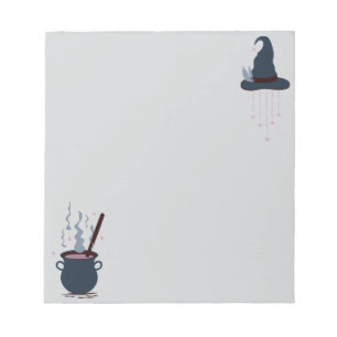 Witchy Halloween - Magic Hat & Cauldron  Notepad