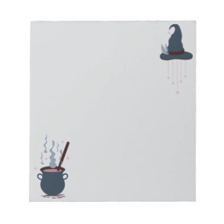 Witchy Halloween - Magic Hat & Cauldron Notepad