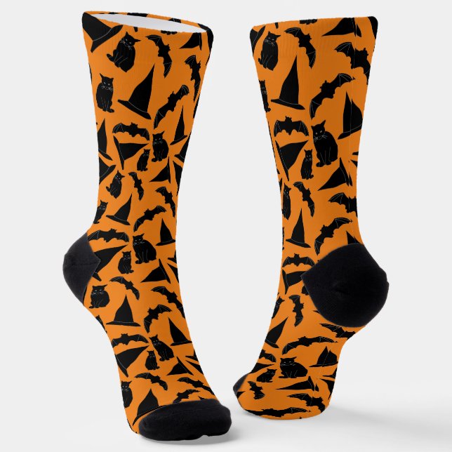 Witchy Halloween Socks (Angled)