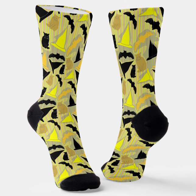 Witchy Halloween Socks (Angled)