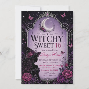 Witchy Halloween Sweet 16 Invitation