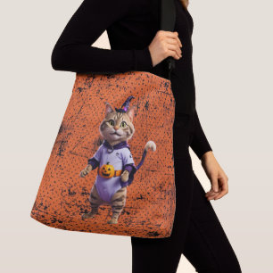 Witchy Halloween Tabby Crossbody Bag