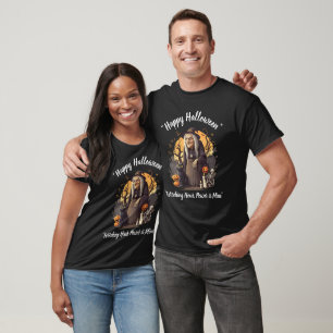 Witchy Halloween Vibes - Black- T-Shirt 🎃👻