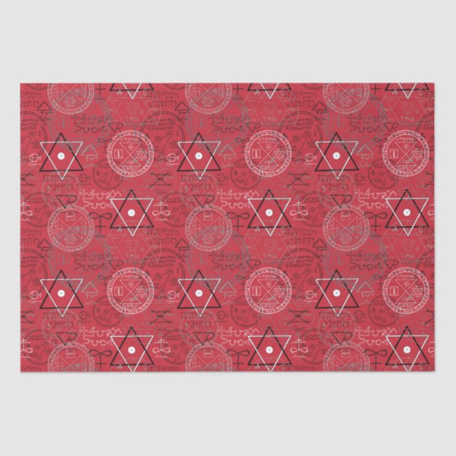 Witchy Halloween Wiccan Pentagram Pentacle    Tissue Paper (Front)