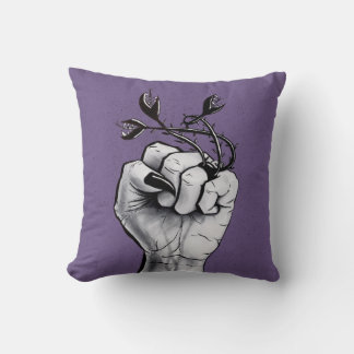 Witchy Hand With Black Nails And Monster Ring Cushion