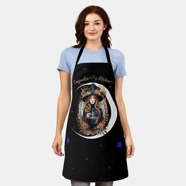 Witchy Kitchen Personalised  Apron (Worn)