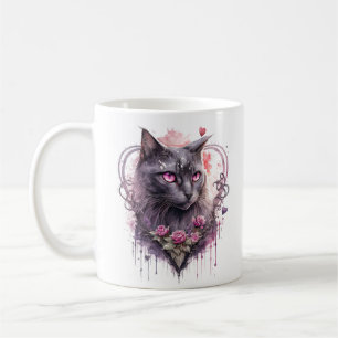 Witchy Little Black Kitty Cat  Coffee Mug