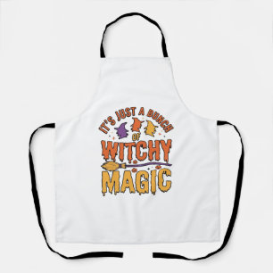 Witchy Magic Halloween Typography Design_1 Apron