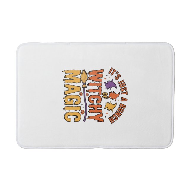 Witchy Magic Halloween Typography Design_1 Bath Mat (Front)