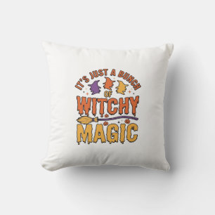 Witchy Magic Halloween Typography Design_1 Cushion