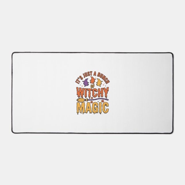 Witchy Magic Halloween Typography Design_1 Desk Mat (Front)