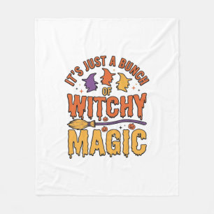 Witchy Magic Halloween Typography Design_1 Fleece Blanket