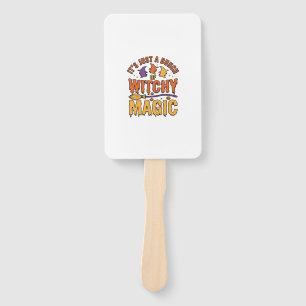 Witchy Magic Halloween Typography Design_1 Hand Fan