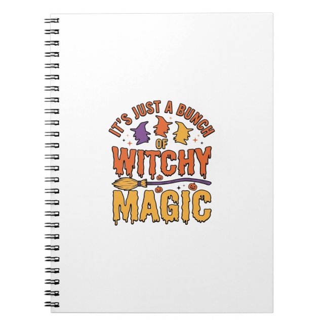 Witchy Magic Halloween Typography Design_1 Notebook (Front)