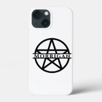 Witchy Monogram Pentagram Monochrome Name