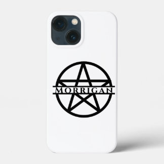 Witchy Monogram Pentagram Monochrome Name iPhone 13 Mini Case