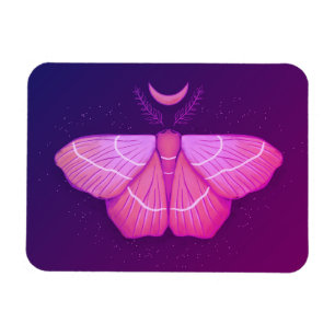 Witchy Moth Butterfly Purple Magical Insect Magnet
