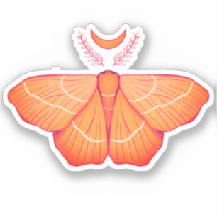 Witchy Moth Moon Purple Magical Insect Cottagecore