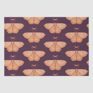 Witchy Moth Moon Purple Magical Insect Tissue Paper