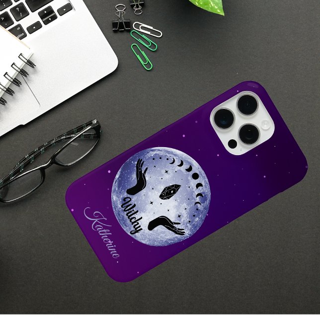Witchy Night - Mystical Moon Phases Name Case-Mate iPhone Case (Creator Uploaded)