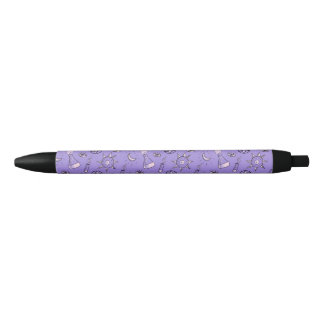 Witchy Occult Symbols Pattern - Mystical Magical Black Ink Pen