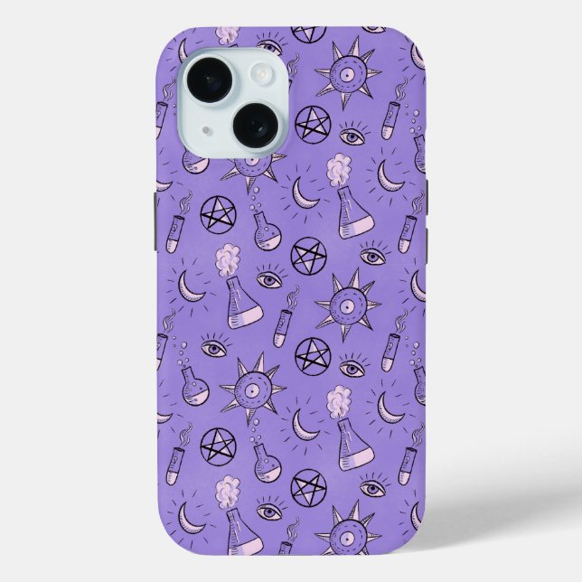 Witchy Occult Symbols Pattern - Mystical Magical Case-Mate iPhone Case (Back)