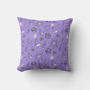 Witchy Occult Symbols Pattern - Mystical Magical Cushion