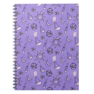 Witchy Occult Symbols Pattern - Mystical Magical Notebook