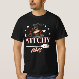 Witchy October Vibes T-shirt Halloween Tee