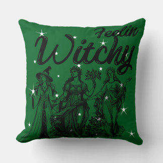 Witchy October Vibes T-shirt Halloween Tee Cushion