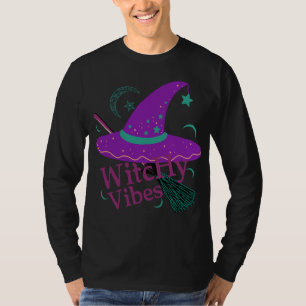 Witchy October Vibes Vibes T-shirt Halloween Tee