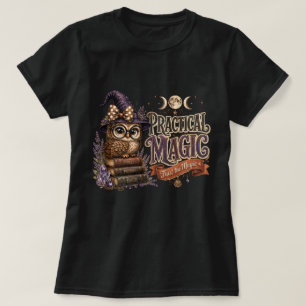 Witchy Owl Spells and Potions Shirt, Cute Magic Bo T-Shirt