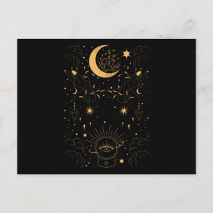 Witchy Pastel Goth Crescent Postcard