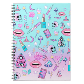 Witchy Pastel Goth Girly Creepy Cute Kawaii Notebook